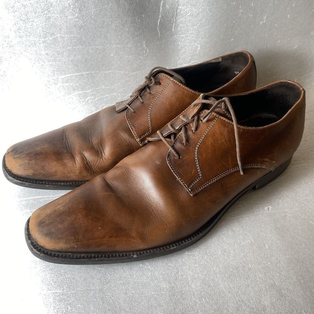 To Boot New York Men's 11 Brown Leather Adam Derrick Oxford Dress Shoes